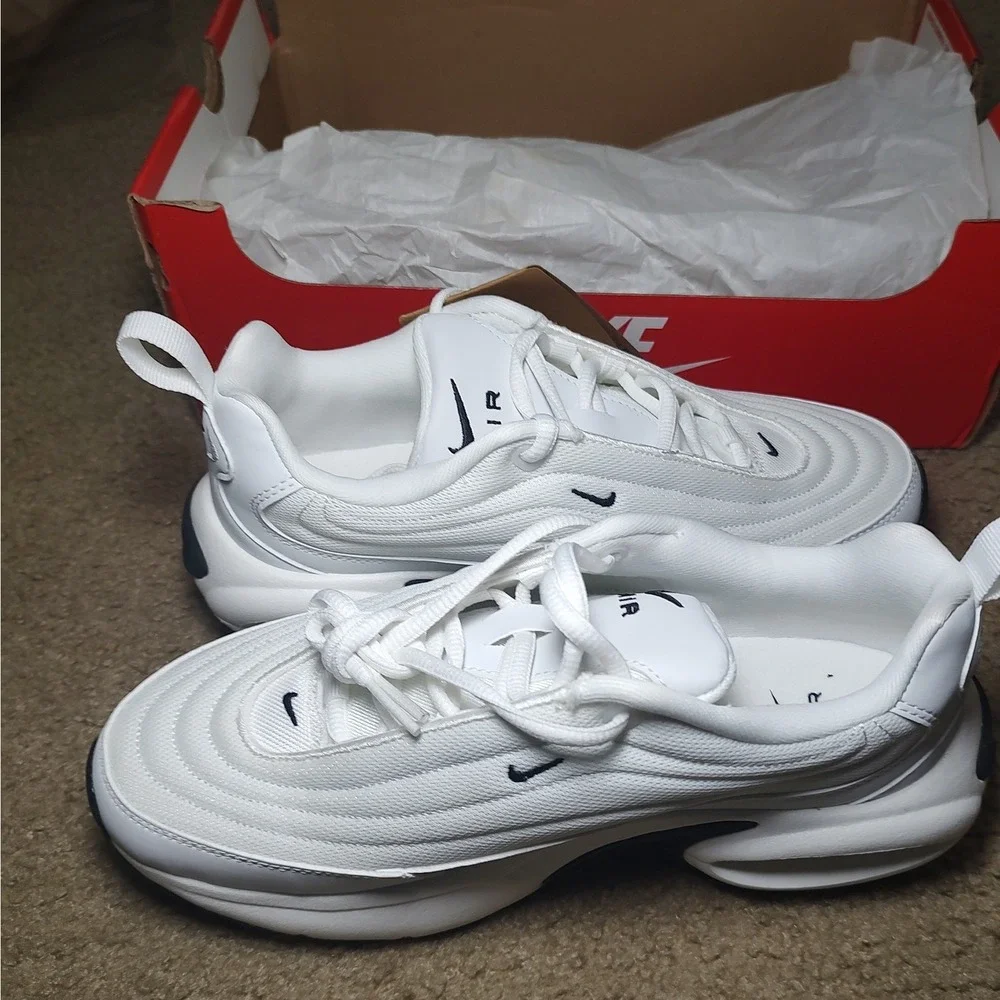 Nike‎ Air Max AP Kids Sneakers White Black CU4826-100 Low Top Running Shoes